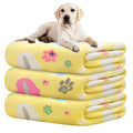 Rezutan 1 Pack 3 Blankets for Dogs, Dog Blanket for Large & Medium Pet Cat, Premium Soft Fluffy Suitable for Dog Kennels & Beds, Sofas, Gifts Puppy Essentials, 41x31inch, Gray/Blue/Beige