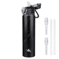 Konokyo 18 oz Insulated Water Bottle with Straw Lid, Stainless Steel Vacuum Sports Water Bottle, Leak-Proof Reusable Metal Flask with Carry Loop, BPA-Free Travel Bottle for Gym, School, Office