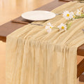 Fall Table Runner Terracotta Cheesecloth Boho Wedding Thanksgiving Decor