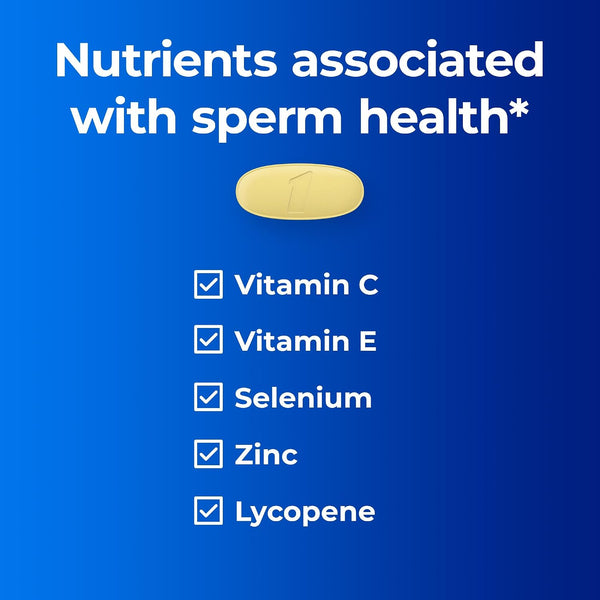 One A Day Men's Pre-Conception Health Multivitamin to Support Sperm Health, Supplement for Men with Vitamin C, Vitamin E, Selenium, Zinc, and Lycopene, 30 Count​