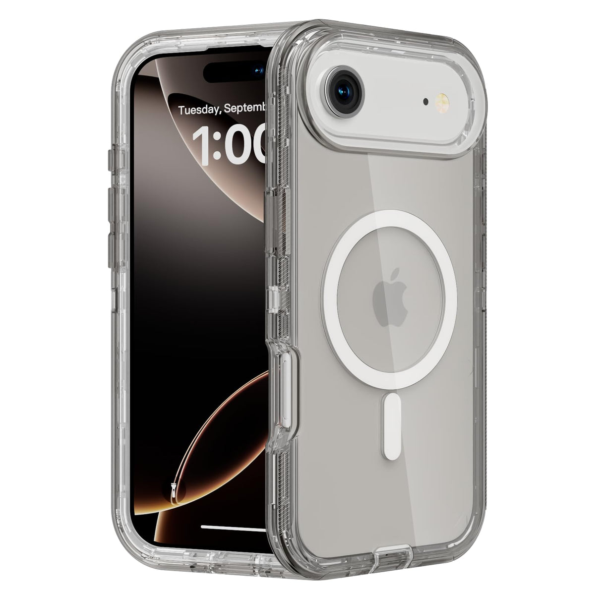 Follaroma Magnetic for iPhone 16 Plus Case, Heavy Duty Phone Cases, Clear