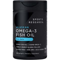 Sports Research® Omega-3 Fish Oil 1250 - Triple Strength Fish Oil Supplement from Wild Alaska Pollock - MSC Certified Sustainable · Non-GMO · Soy Free - 180 Softgel Capsules