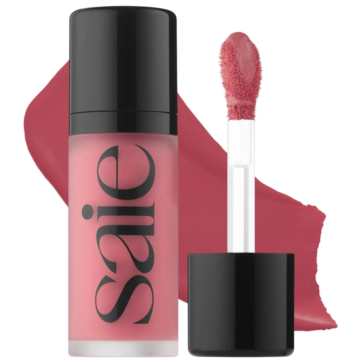 Saie Blush & Glow Gift Set - Dew Blush in Lady & Glowy Super Gel Liquid Highlighter & Makeup Primer in Warmglow - Skincare Infused Everyday Makeup Kit for a Flushed, Dewy Glow - Vegan (2 Count)