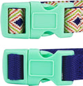 Blueberry Pet Pack of 2 Multiple Patterns Mix and Match Stunning Diamonds Adjustable Dog Collar with Detachable Green Bow Tie, Small, Neck 12"-16"