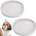 Silicone Dog Food Plate Shallow Dog Bowl Flat Cat Dish Small Puppy Plates for Small Dogs and Cats Whisker Fatigue Pet Feeding Bowls for Dry and Wet Food (Green)
