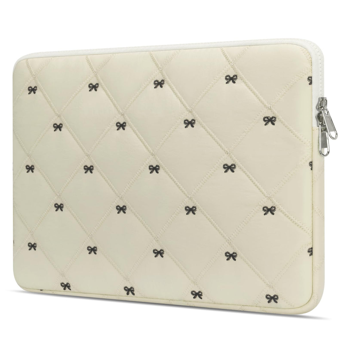 14 Inch Lightweight Bow Puffy Laptop Sleeve Case Laptop Bag for Girl