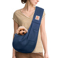 Tomkas Small Dog Sling Carrier - Classic Pocket & Classic Strap - Wrap Carrier - for 3-10 lbs Pets(Black)