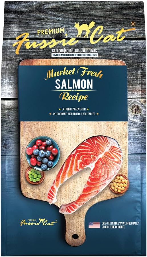 Fussie Cat Market Fresh Salmon Recipe, Dry Cat Food, 3.5lb Bag
