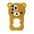 IAIYOXI Soft Silicone Bear Case for iPhone 15, Cute 3D Cartoon Teddy Bear Designed, Protective Lovely Fun Adorable Fashion Phone Case, Kawaii Cover for Women Girls Kids, Yellow