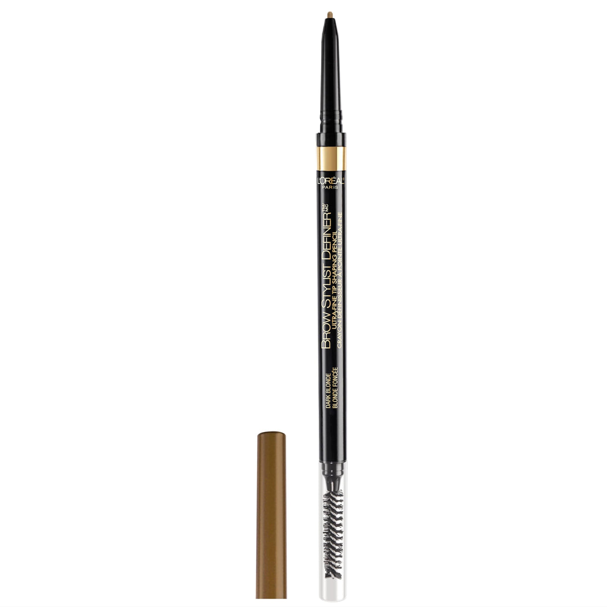 L'Oreal Paris Makeup Brow Stylist Definer Waterproof Eyebrow Pencil, Ultra-Fine Mechanical Pencil, Draws Tiny Brow Hairs and Fills in Sparse Areas and Gaps, Brunette, 0.003 Ounce (1 Count)