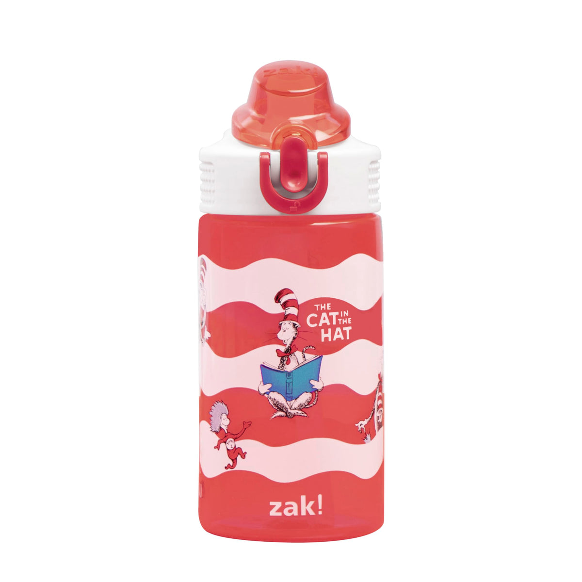 Zak Designs Sanrio Hello Kitty Sage 16oz Leak-Proof Straw Kids Water Bottle | BPA Free, Durable Plastic, Cupholder Friendly, Dishwasher Safe, Easy to Clean, Lid Lock, Handle, For School, Home, Travel