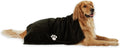 Bone Dry Pet Grooming Towel Collection Absorbent Microfiber X-Large, 41x23.5", Embroidered Gray