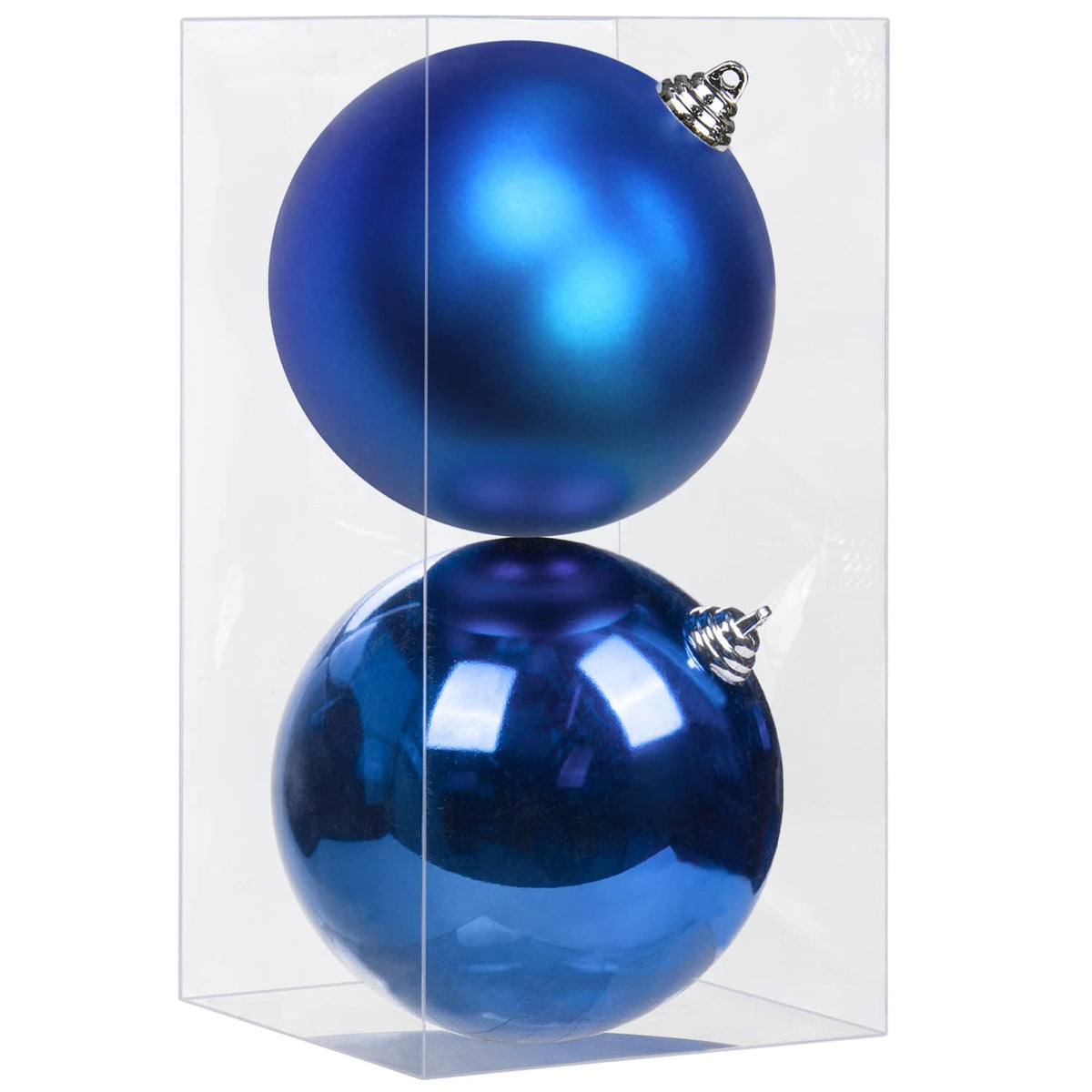 GnFlus Large Shatterproof Christmas Ball Ornaments, Red, 5.9" (2 Pcs), Classic Style, Hanging, Plastic, Christmas, Birthday, New Year, Anniversary, Valentine's Day