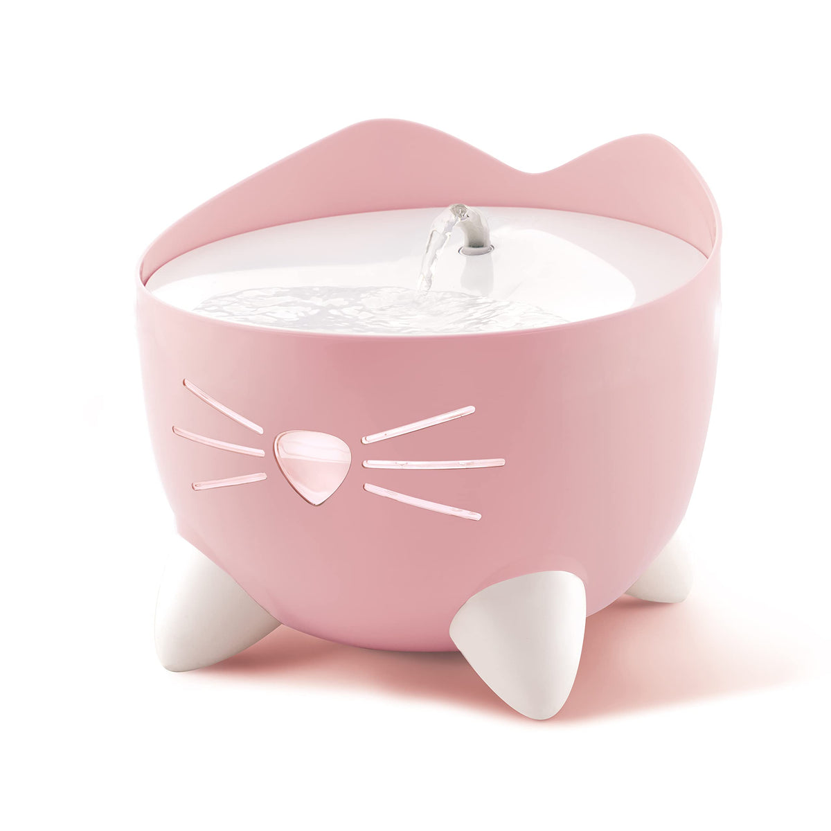 Catit PIXI Drinking Fountain – Cat Water Fountain with Triple Filter and Ergonomic Drinking Options, Stainless Steel