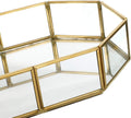 Hipiwe Mirror Glass Vanity Tray - Gold Ornate Makeup Organizer Perfume Tray