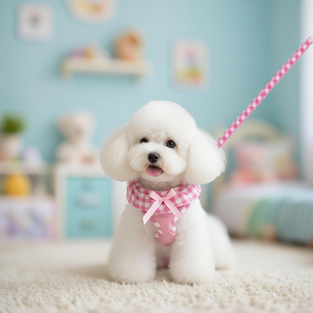 EXPAWLORER Step-in Dog Harness Small Sized Collar and Leash Set