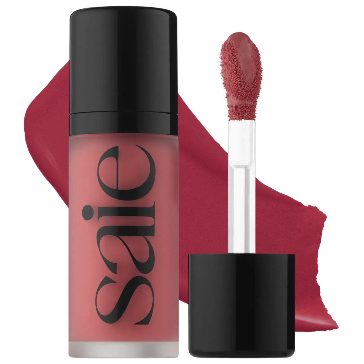 Saie Blush & Glow Gift Set - Dew Blush in Lady & Glowy Super Gel Liquid Highlighter & Makeup Primer in Warmglow - Skincare Infused Everyday Makeup Kit for a Flushed, Dewy Glow - Vegan (2 Count)