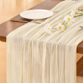 Fall Table Runner Terracotta Cheesecloth Boho Wedding Thanksgiving Decor