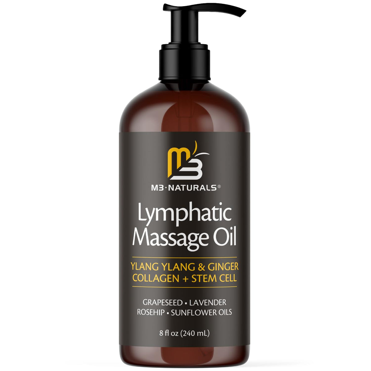 Firming Body Massage Oil with Collagen for Cellulite – 8 Fl Oz by M3