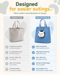 Paw Peek Bag Cute Head Shape Canvas Pet Travel Carrier Tote