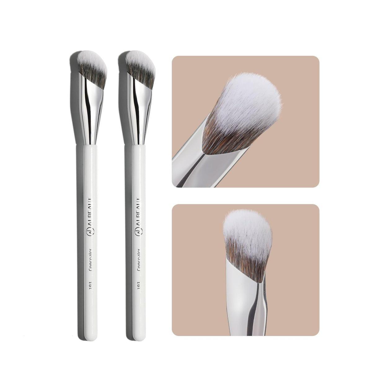 Albeaut Tapered Eye Shadow Brush, Medium Powder Eyeshadow Blending Brush for Crease, Fluffy Eye Makeup Tool for Women and Girls (195 Pro Blender)
