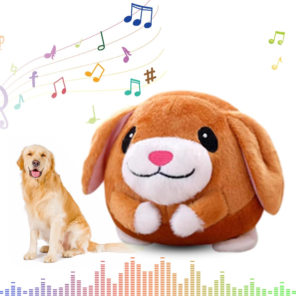 Interactive Dog Toys,2024 New Active Moving Pet Plush Toy,Squeaky Moving Dog Ball Toy,Rechargeable Puppy Toys to Keep Them Busy,Washable Pig Plush Toys(Red Pig)