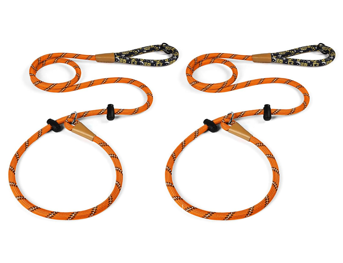 lynxking Slip Lead Dog Leash Reflective, Heavy Duty Comfortable Strong Rope for Large Medium Small Dogs No Pull Pet Training (Black, Large 1/2in x 6ft-Slip Lead)