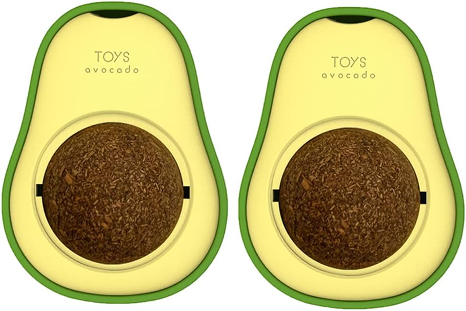 Avocado Catnip Wall Ball Cat Toys Catnip, 2PCS Cute Avocado Shape Catnip