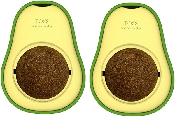 Avocado Catnip Wall Ball Cat Toys Catnip, 2PCS Cute Avocado Shape Catnip