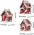 3 Pcs Gingerbread House Ornaments for Christmas Tree Decorations
