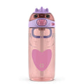 Ello Ellies 12oz Stainless Steel Leakproof Kids Water Bottle, Dog | Insulated kids water bottle with straw, leakproof locking lid, carry handle, and stainless steel fun animal design for school