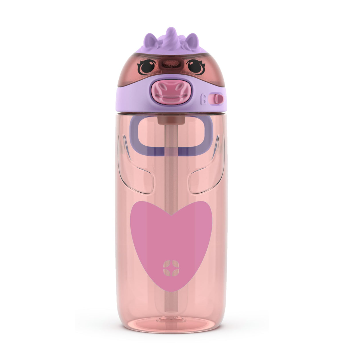 Ello Ellies 12oz Stainless Steel Leakproof Kids Water Bottle, Dog | Insulated kids water bottle with straw, leakproof locking lid, carry handle, and stainless steel fun animal design for school