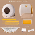 FurryTail Self Cleaning Litter Box with APP - Automatic Cat Litter Box for All Your Cats, Odor Control, Spacious Interior and Large Wastes Bin Capacity,Includes 40 Litter Bags