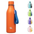 Konokyo Insulated Water Bottle with Strap,18 oz Double Wall Stainless Steel Vacuum Bottles Metal Water Flask,Macaron Green