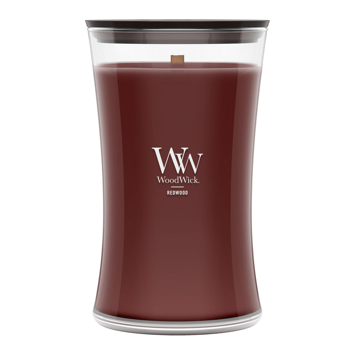 WoodWick Fireside Holiday Candle Gifts for Women and Men, 9.7 oz Medium Hourglass Candle with Crackling Wick