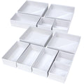 DIMJ Drawer Organizer Clothes, 12 Pack Dresser Organizer, Foldable Closet Organizers and Storage, Fabric Dresser Bins, Drawer Dividers for Nursery, Baby Clothes, Underwears, Sock (Beige)