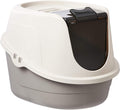 Amazon Basics No-Mess Hooded Enclosed Cat Litter Box with Odor Control and Swinging Door, Standard, 21" x 16" x 15", Multicolor