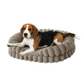 BALANCE Cat Beds for Indoor Cats, Washable Round Cat Bed, Cute Kitten Bed with Anti-Slip Bottom for Kitty and Puppy, 18 Inches, Goat