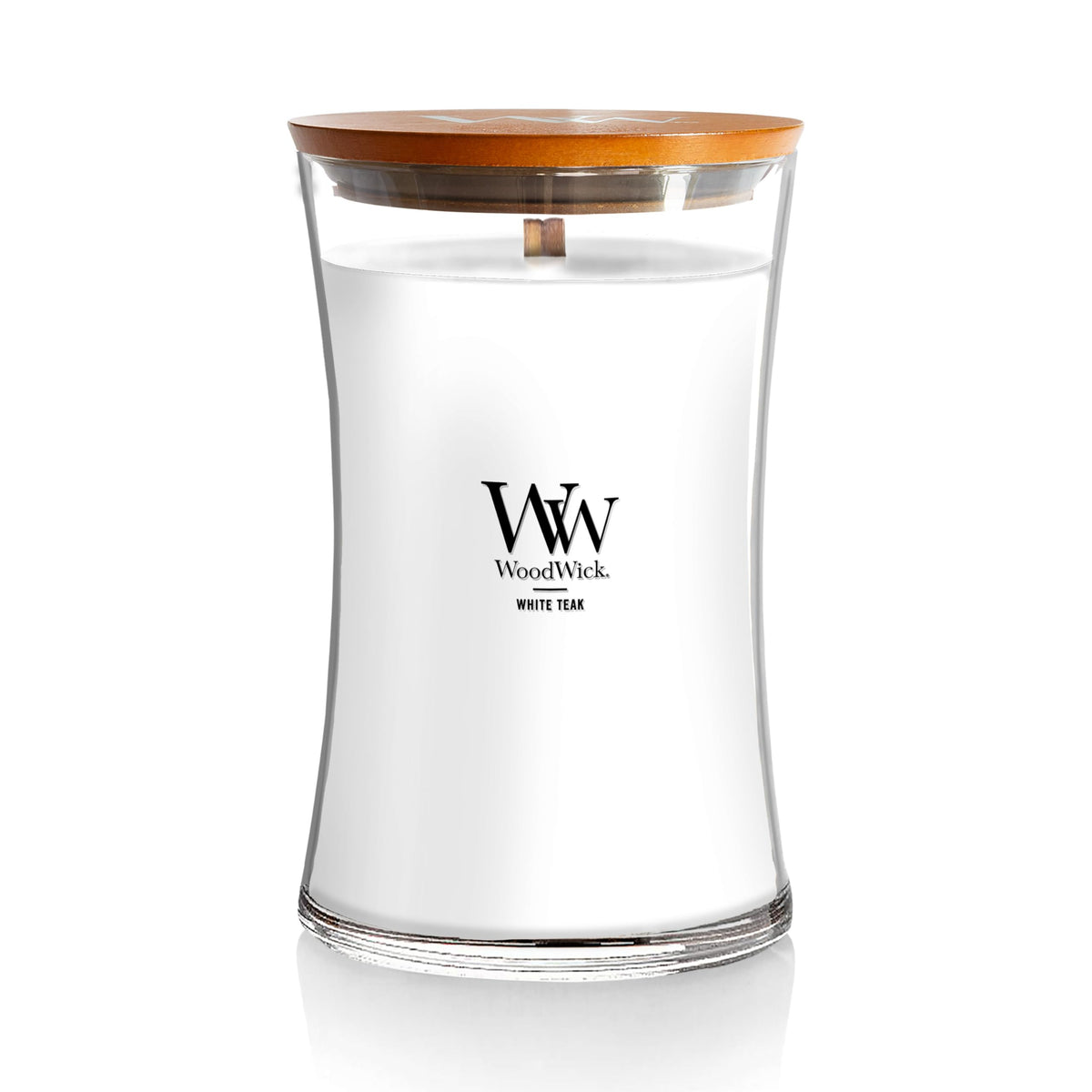 WoodWick Fireside Holiday Candle Gifts for Women and Men, 9.7 oz Medium Hourglass Candle with Crackling Wick
