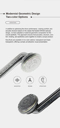 Moondrop Nice Buds Flat-Headed Earbuds with 3.5mm Stereo Plug (Transparent No Mic)