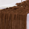 Fall Table Runner Terracotta Cheesecloth Boho Wedding Thanksgiving Decor