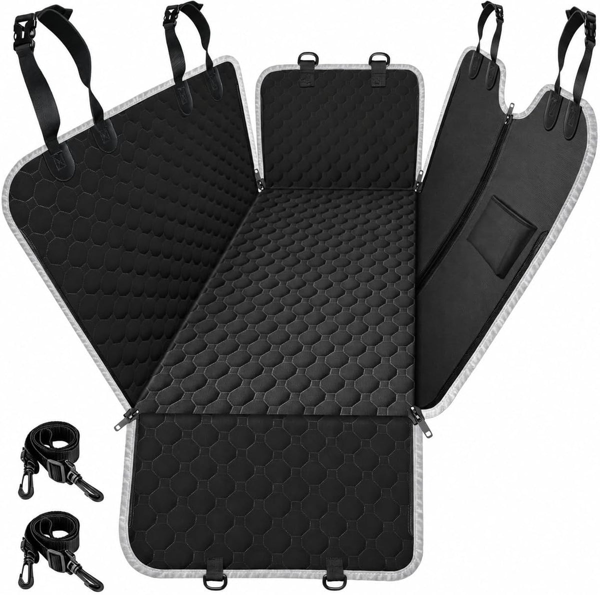 Mancro Dog Car Seat Cover for Back Seat, Waterproof Dog Hammock for Car