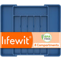 Lifewit Expandable Silverware Organizer, Plastic Utensil Tray for Kitchen Drawer, BPA Free Flatware Cutlery Holder, Space-Saving Storage for Spoons Forks Knives, 8-13.8 x 11.2 x 1.4 inch, Black
