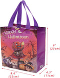 Lyforpyton 4Pcs Halloween Goodie Bags, Small Non-Woven Gift Bag with Handles, Suitable for Halloween Trick or Treat Party, 9"x8.6"x4.3"
