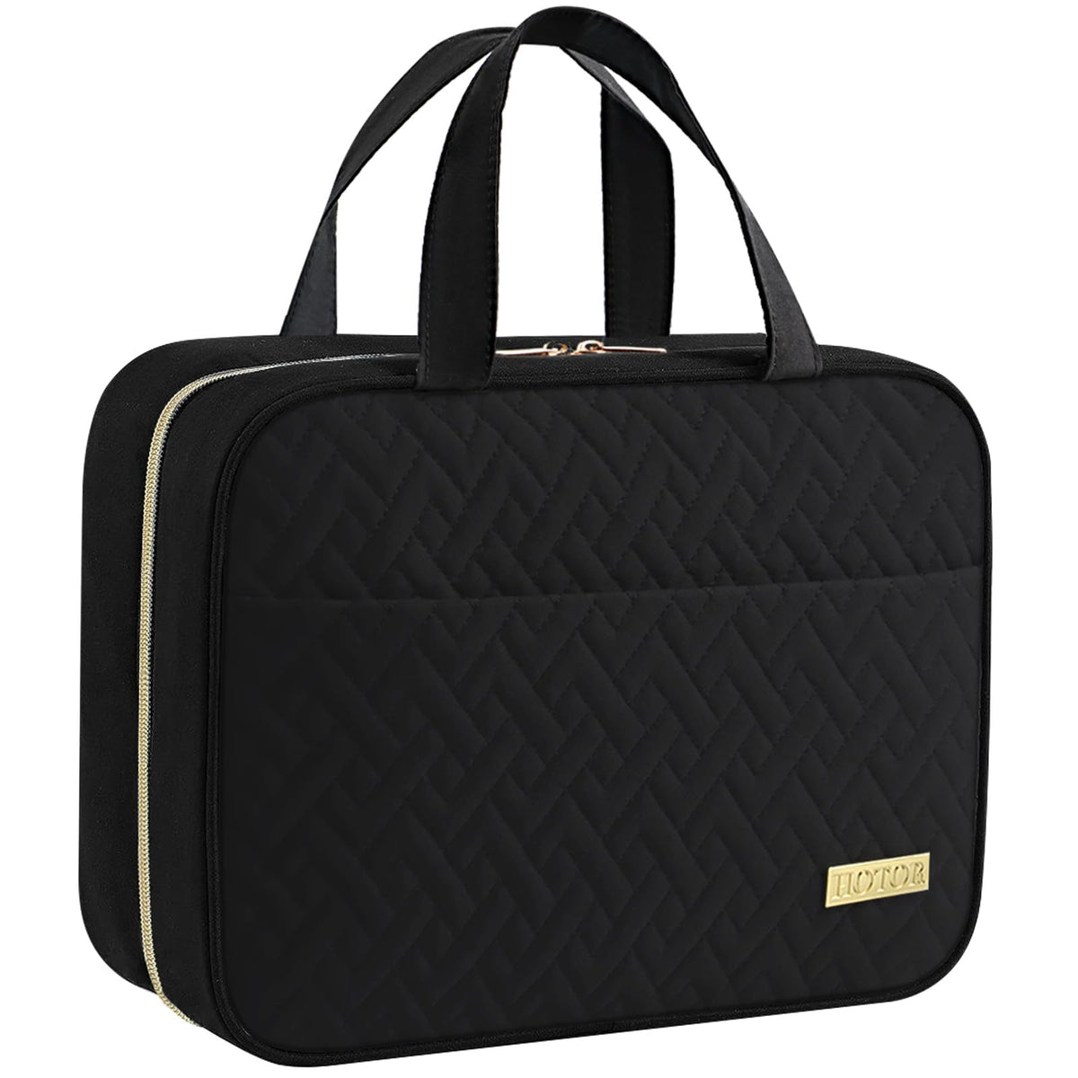 HOTOR Travel Toiletry Bag - Hanging Toiletry Bag for Women & Men, Makeup Bag/Big Comparment, Waterproof for Travel Accessories, Travel Essentials, Medium, Black