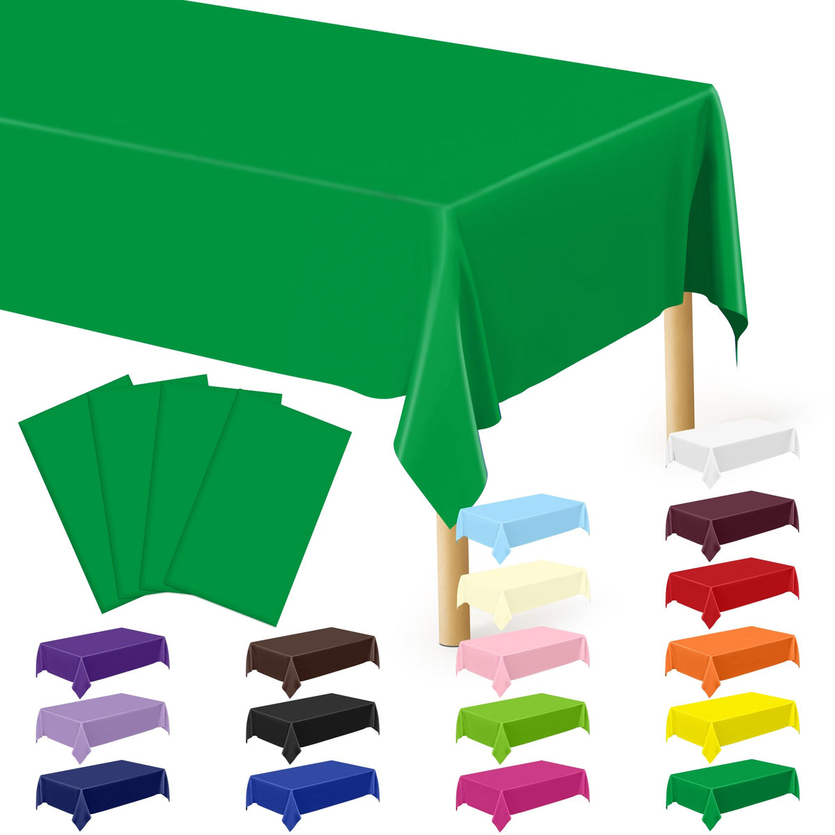 3 Pack Thanksgiving Tablecloths, 108" x 54" Disposable Turkey Table Cloth