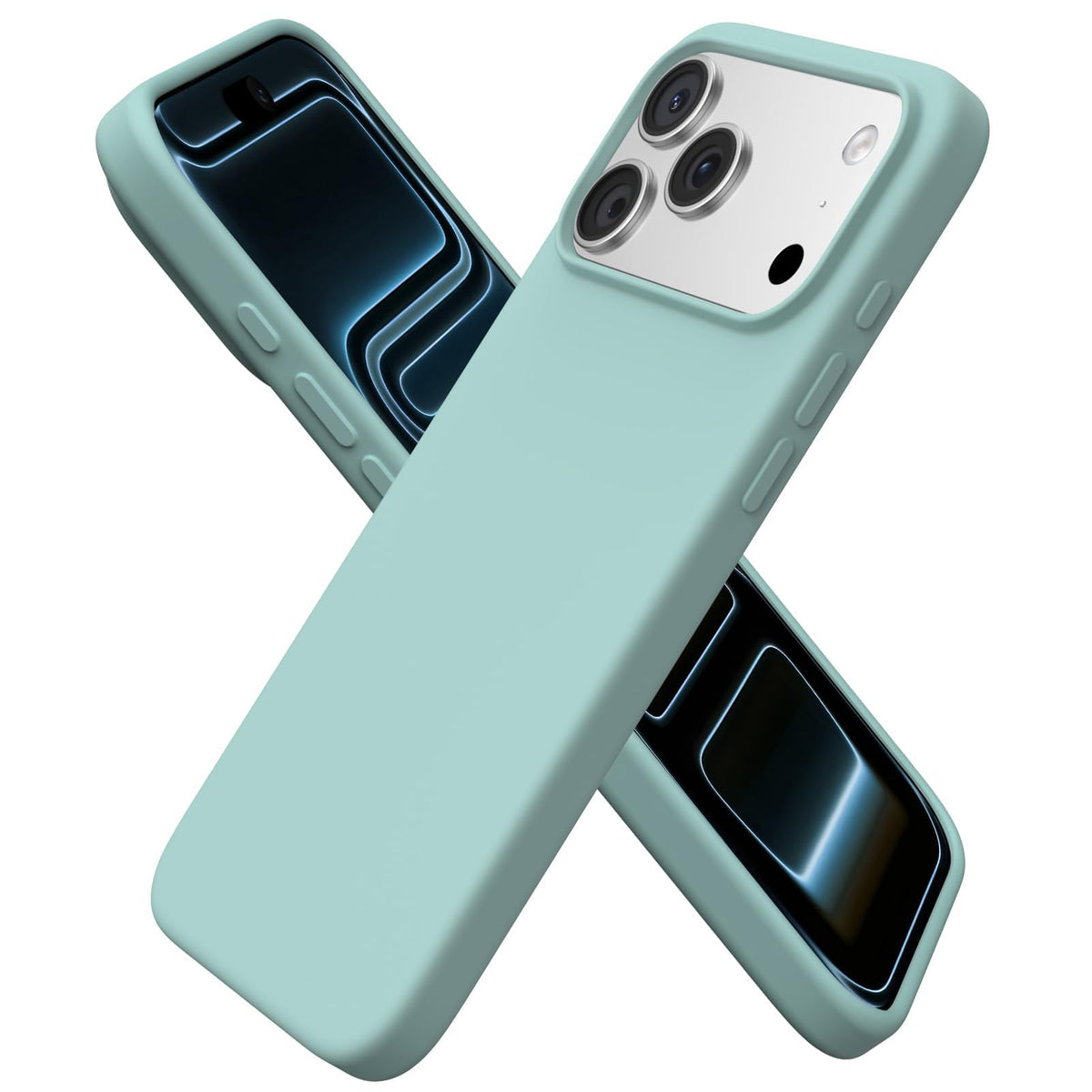 ORNARTO for iPhone 17 Pro Max Case, Liquid Silicone, Chalk Pink