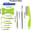 Tick Removal Tool Kit 8-in-1 with Storage Box for Dogs and Cats | Stainless Steel - Tick & Flea Remover Dogs Cats Outdoor - Tick Comb Tweezers Flea Comb Magnifying Glass Storage Box