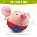 Interactive Dog Toys,2024 New Active Moving Pet Plush Toy,Squeaky Moving Dog Ball Toy,Rechargeable Puppy Toys to Keep Them Busy,Washable Pig Plush Toys(Red Pig)