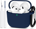 for AirPods 4/5 Case Cover with Cleaner kit, Midnight Blue
